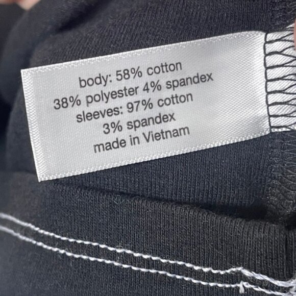 LANE BRYANT | NWOT Black Cotton Blend Ruffle Sleeve Crewneck Tee | Size 18/20 - Picture 7 of 10